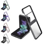 SAMSUNG Galaxy Z Flip4 クリアケース 折りたたみ型 メッキ 透明保護ケース ギャラクシーZ フリップ4 ケース/カバー DDY8【送料無料】