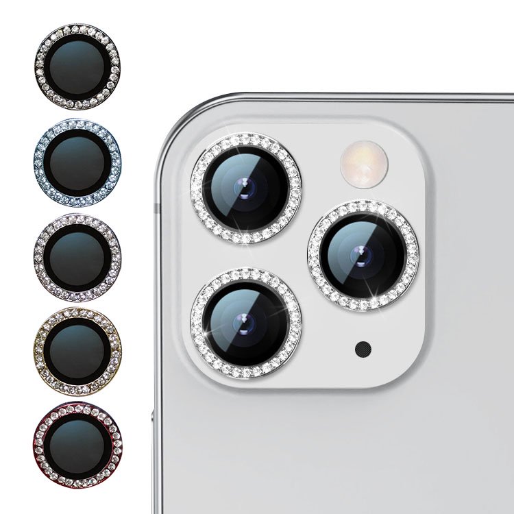 iPhone14 ケース 14 Plus/14 Pro/14 Pro Max カメラレンズ 保護 アルミカバー 可愛い キラキラ お洒落 デコ  ラインストーン メタルカバー #91 IT問屋