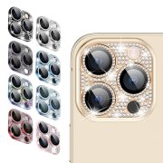 iPhone14 ケース 14 Plus/14 Pro/14 Pro Max カメラレンズカバー レンズ保護 アルミ 金属性 強化ガラス付き 可愛い キラキラ お洒落 レンズカバー #109