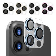iPhone14 ケース 14 Plus/14 Pro/14 Pro Max カメラレンズカバー レンズ保護 アルミ 金属性 強化ガラス付き レンズプロテクター クリア 透明 #119
