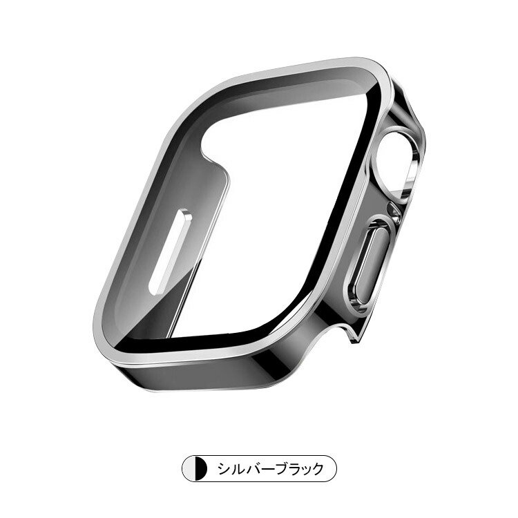 Apple Watch Series 8/7/ Ultra ケース カバー メッキ 強化ガラス使用