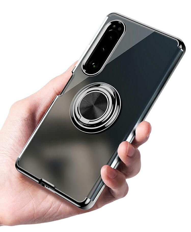 Sony Xperia 5 IV ケース クリア カバー メッキ 透明 シンプル