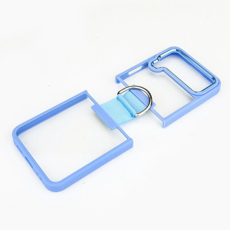 4つ角ショルダーストラップホール付きクリアiPhoneケース