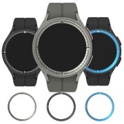 Galaxy Watch 5 Pro ベゼルリング 保護カバー ベゼルリングフレーム ステンレス 取付簡単 粘着式