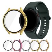 Galaxy Watch 5 ケース ギャラクシーウォッチ 5 40mm/44mm カバー 強化ガラス（ガラスフィルム）付き 全面保護 液晶保護ケース フィルム一体 メッキ ハードケース