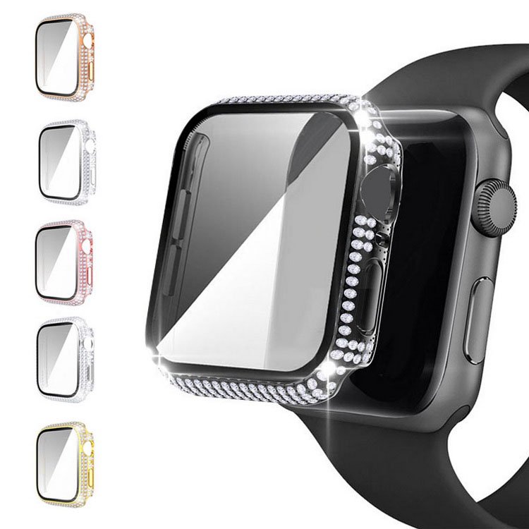 Apple Watch Series 8/7/ Ultra ケース ガラスフィルム ケース カバー かわいい ラインストーン きらきら 液晶カバー  ハードケース DDA4 - IT問屋