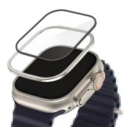 Apple Watch Ultra 2/1 ガラスフィルム アルミフレーム 強化ガラス 保護フィルム 全面 保護フィルム 硬度9H 強化ガラスフィルム 49mm FMB1
