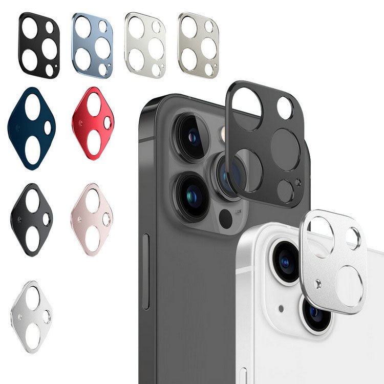 Apple iPhone14/14 Plus/14 Pro/14 Pro Max カメラレンズ 保護 メタルリング ファッションリング  レンズカバー「レンズ穴開きタイプ」 CNP3 - IT問屋