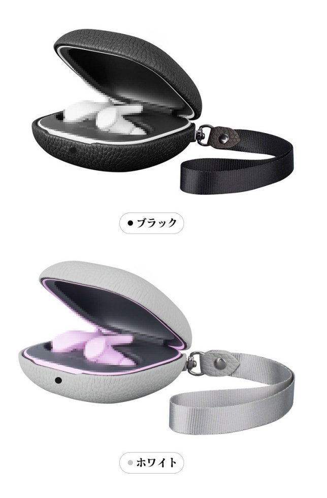 Beats Fit Pro ケース PUレザー 紐 ストラップ付き カバー シンプル