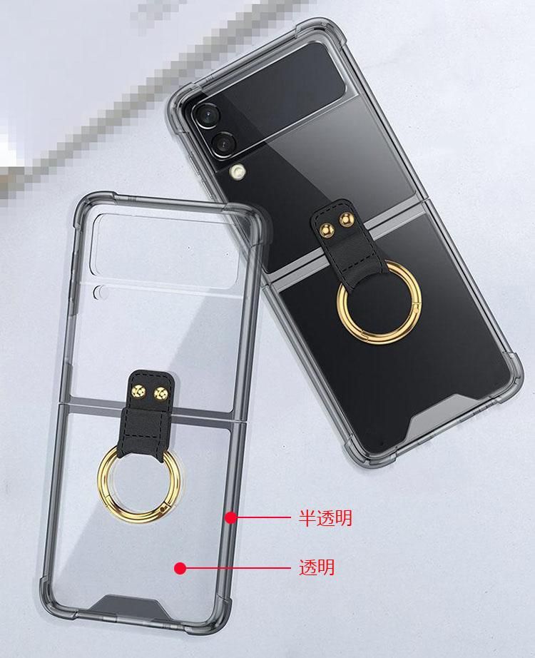 Samsung Galaxy Z Flip4 クリアケース 耐衝撃ケース 折りたたみ