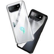 ASUS ROG Phone 7 クリア ケース ROG Phone 7 Ultimate 耐衝撃 カバー シンプル 背面透明 TPU+プラスチック エイスース