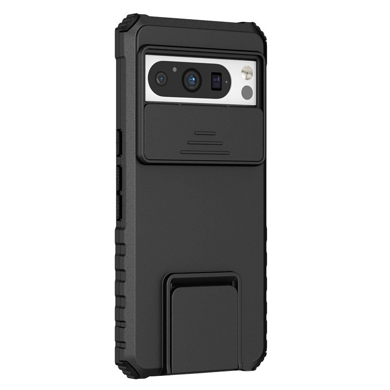 Pixel8 耐衝撃 ケース Pixel8 Pro カバー スライド式カメラレンズカバー付き レンズ保護 スタンド機能 角 保護 コーナーバンパー -  IT問屋