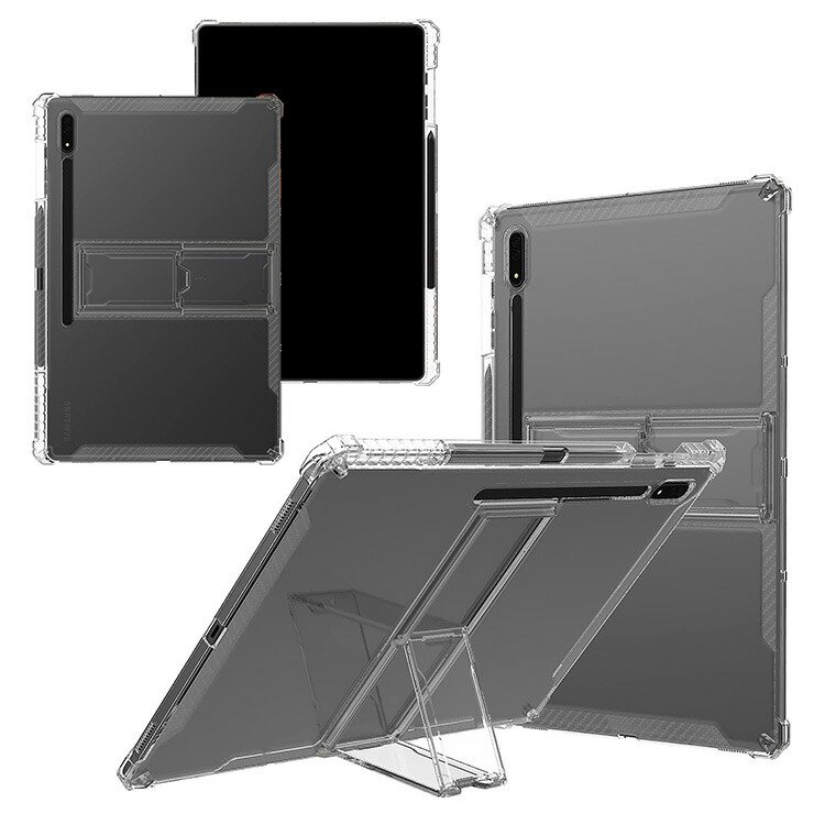 Samsung Galaxy Tab S9 Ultra クリアケース 14.6インチ 耐衝撃 カバー 透明 TPU ソフトカバー スタンド機能  ペン収納 角 保護 コーナーバンパー - IT問屋