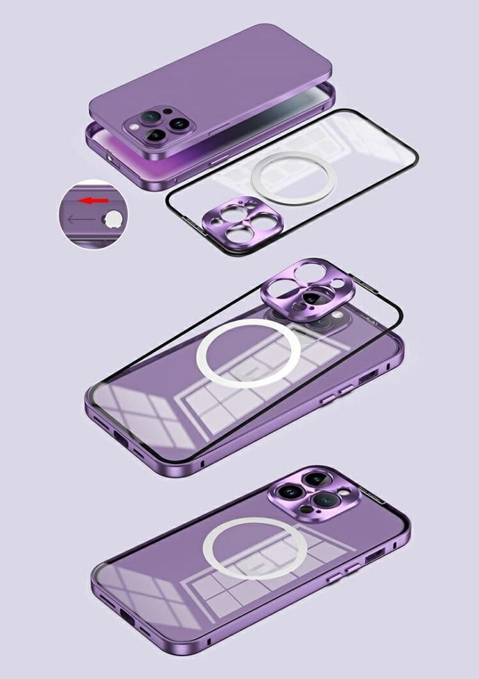 iPhone15 ケース アルミ バンパー バックパネル付き かっこいい アルミ