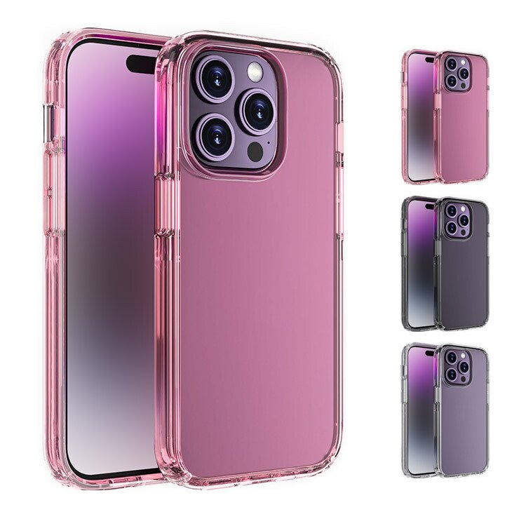 iPhone15 耐衝撃 ケース カバー クリア TPU&アクリル 透明ケース