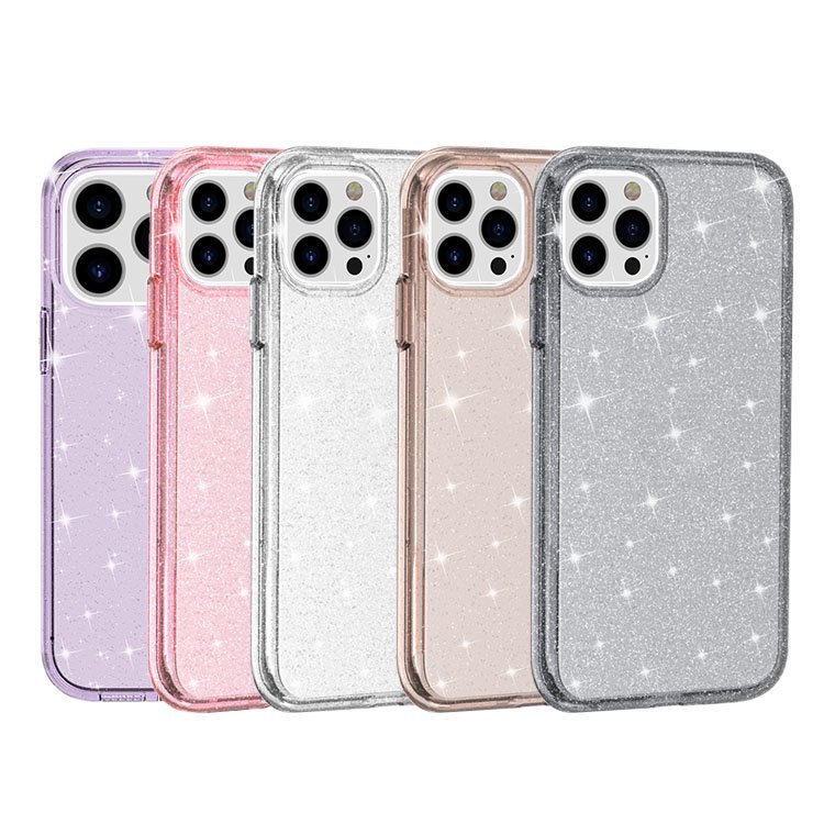 iPhone15 ケース 耐衝撃 カバー TPU グリッター 可愛い キラキラ お洒落 透明 シンプル ソフトケース - IT問屋