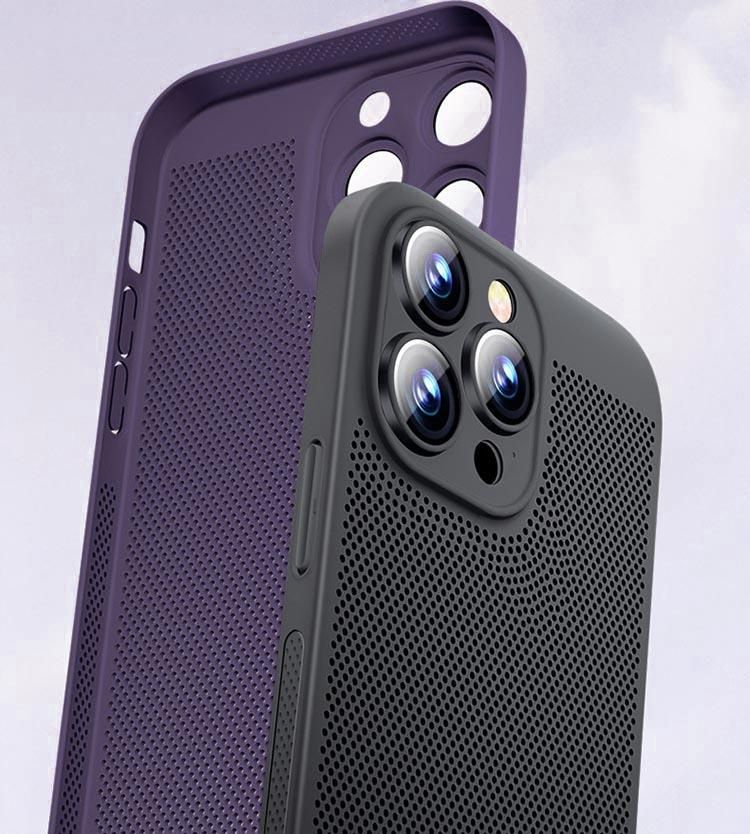 iPhone15 ケース 耐衝撃 カバー メッシュ プラスチック 一体型