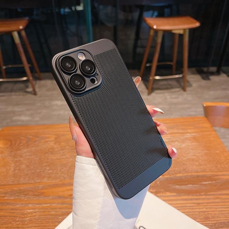 iPhone15 ケース 耐衝撃 カバー メッシュ プラスチック 一体型