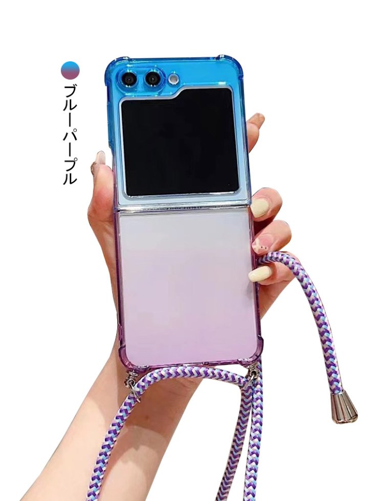 Samsung Galaxy Z Flip5 クリアケース ケース ショルダーストラップ