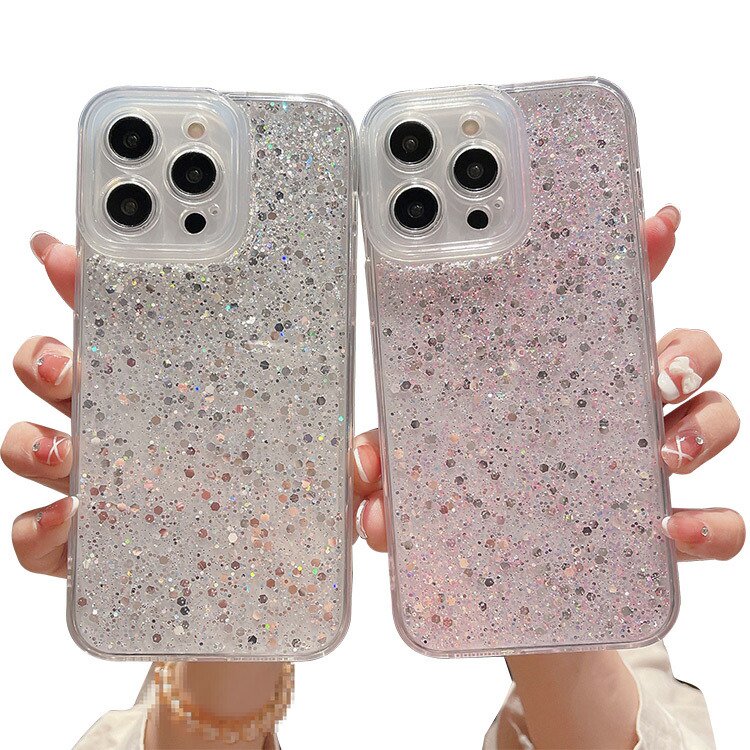 iPhone15 ケース 耐衝撃 カバー TPU グリッター かわいい