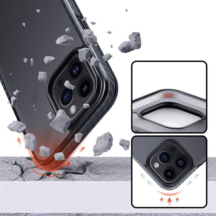 iPhone15 ケース カバー TPU+TPE+プラスチック QI充電