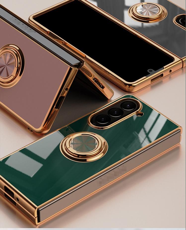 Galaxy Z Fold 5 ケース カバー メッキ 一体型リング付き Galaxy Z Fold 5 ケース カバー メッキ 一体型リング付き