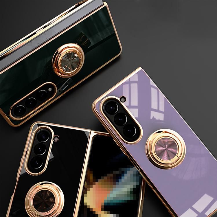 Galaxy Z Fold 5 ケース カバー メッキ 一体型リング付き Galaxy Z Fold 5 ケース カバー メッキ 一体型リング付き