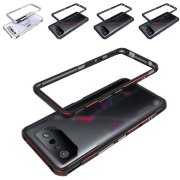 ASUS ROG Phone 7 ケース アルミ バンパー カメラレンズカバー付き ストラップホール付き かっこいい メタルケース サイドバンパー エイスース ROG フォン 7カバー