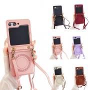 Samsung Galaxy Z Flip5 ޥۥ  PU쥶 ɻ  ݤ٥դ 쥬 Qi 磻쥹 б