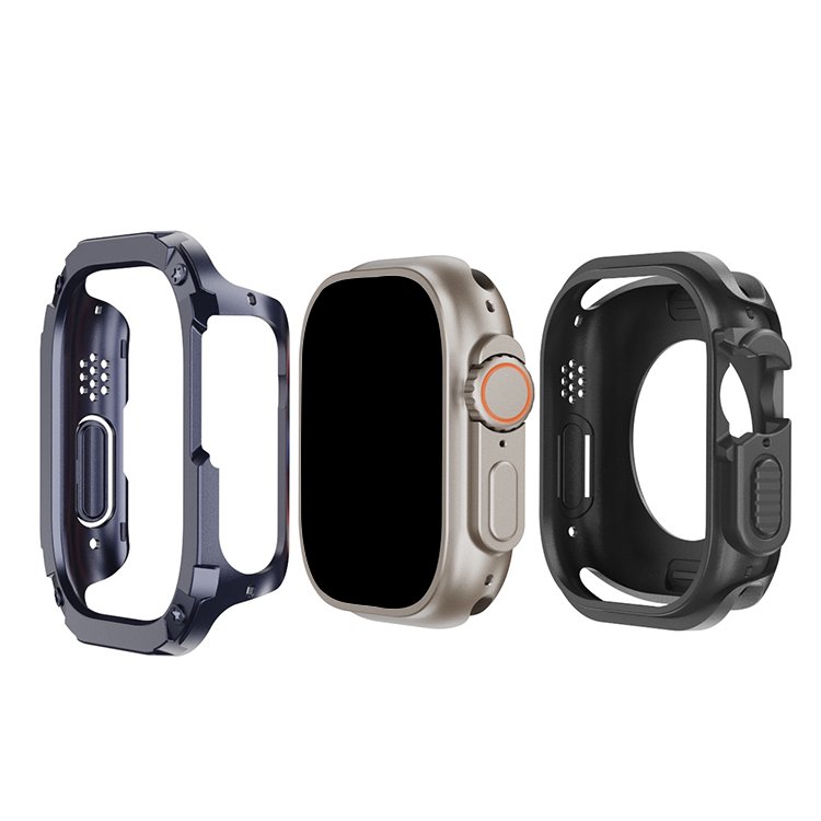 Apple Watch Ultra 2 ケース バンパー メタル調 金属風 ハードケース 49mm かっこいい アップルウォッチ ウルトラ2 カバー  - IT問屋
