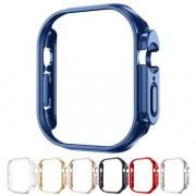 Apple Watch Ultra 2/1 バンパー ケース 耐衝撃 プラスチック メッキ ハードケース 49mm かっこいい アップルウォッチ ウルトラ2/1 カバー