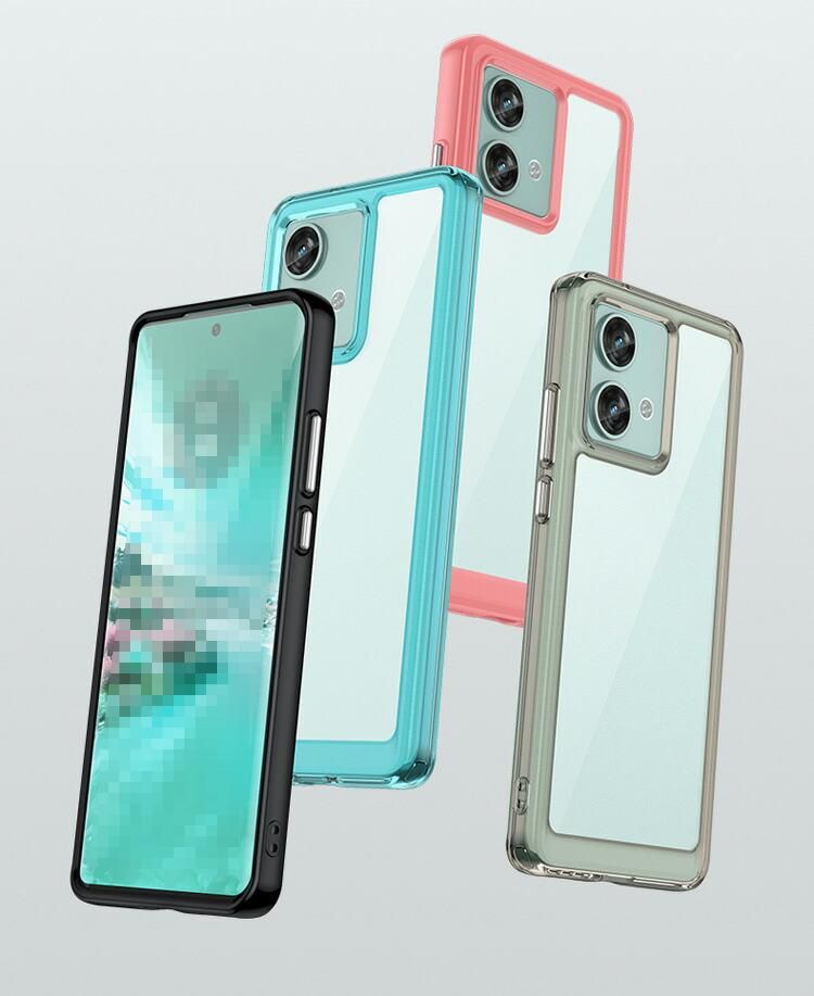 Motorola edge 40 neo ケース 透明 耐衝撃 カバー TPU+ プラスチック