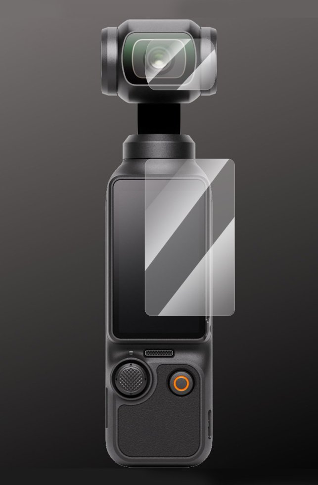 Pocket 3 ガラスフィルム 強化ガラス レンズ保護フィルム+液晶保護 ...