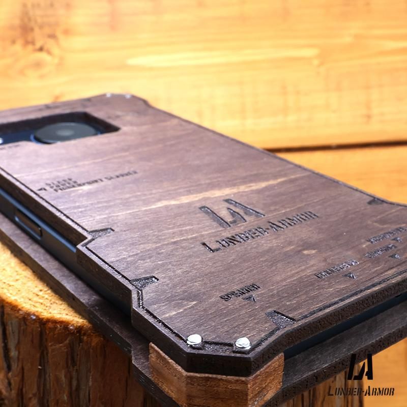 レア❣️アンティーク　一斤ブレッドケース AQUOS sense8 ケース 木製 耐衝撃 軽い ウッドケース 木のケース 本革