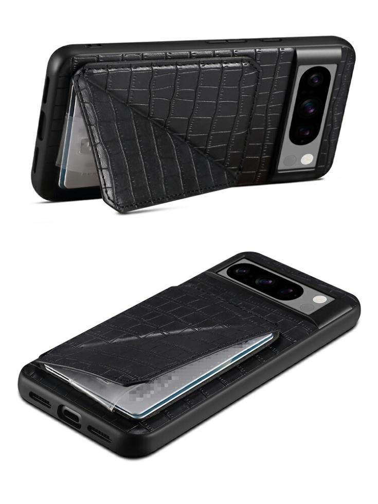 Pixel8a ケース 耐衝撃 カバー PUレザー クロコダイル調 背面レザー