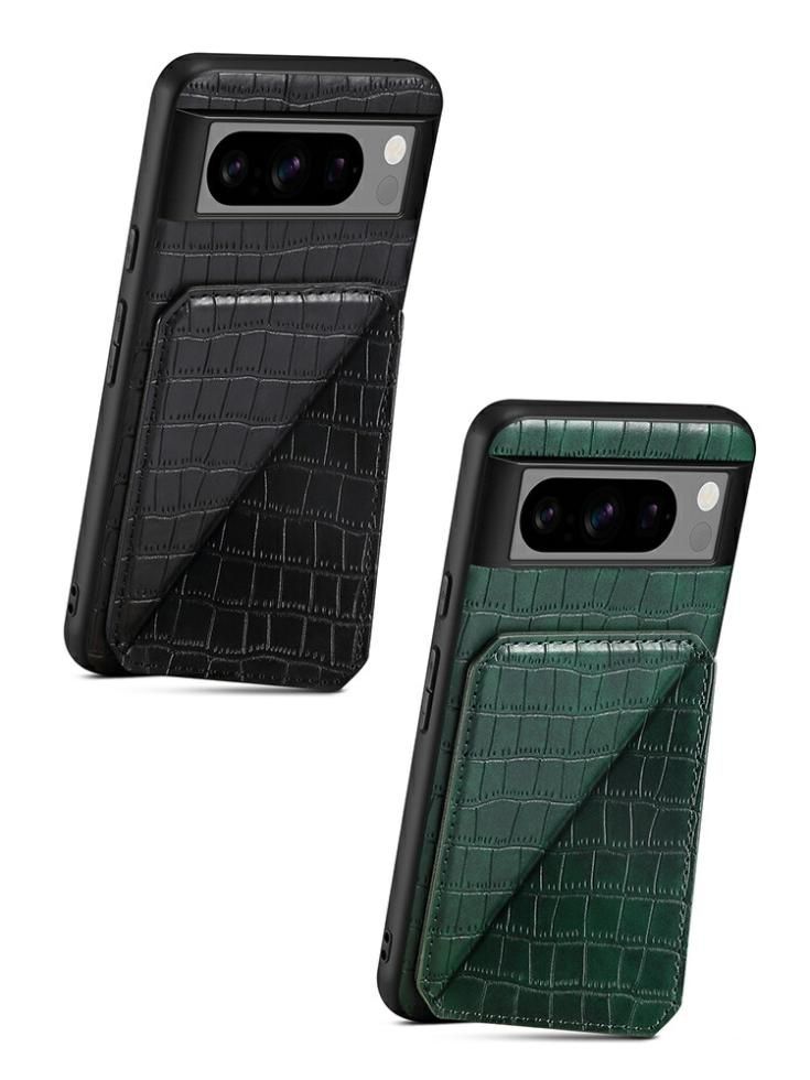 Pixel8a ケース 耐衝撃 カバー PUレザー クロコダイル調 背面レザー