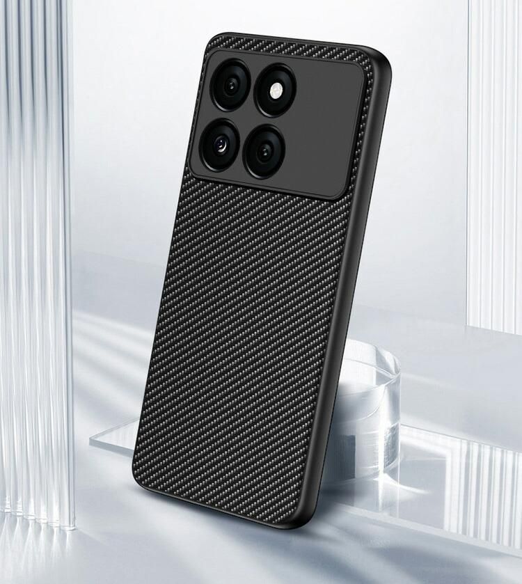 POCO X6 Pro ケース 耐衝撃カバー カーボン調 PUレザー 背面レザーケース シンプル ストラップ穴 小米 シャオミ Xiaomi POCO  X6 プロ - IT問屋