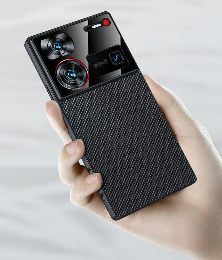 Nubia Z60 Ultra ケース カバー ストライプ柄 レザー調 カーボン Nubia Z60 Ultra ケース カバー ストライプ柄 レザー調 カーボン