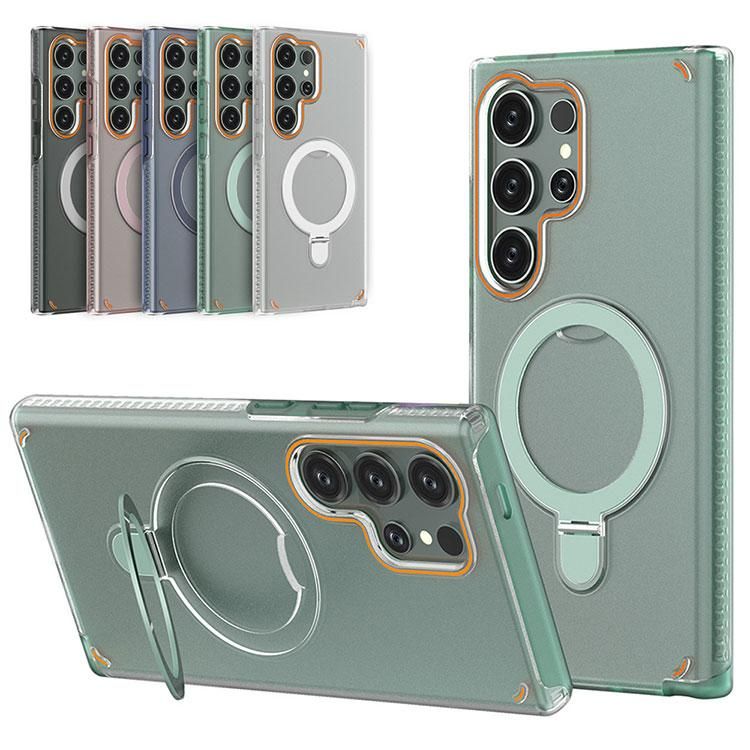 Galaxy S24 ケース S24+/S24 Ultra カバー 一体型リング付き Qi