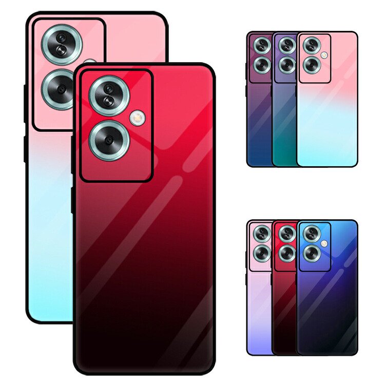 OPPO A79 5G ケース / カバー TPU グラデーション 背面強化ガラス