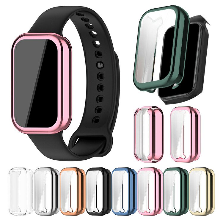 Xiaomi Smart Band 8 Active ケース カバー メッキ / クリア 液晶保護 フィルム一体 保護ケース/カバー シャオミ  スマート バンド8 - IT問屋