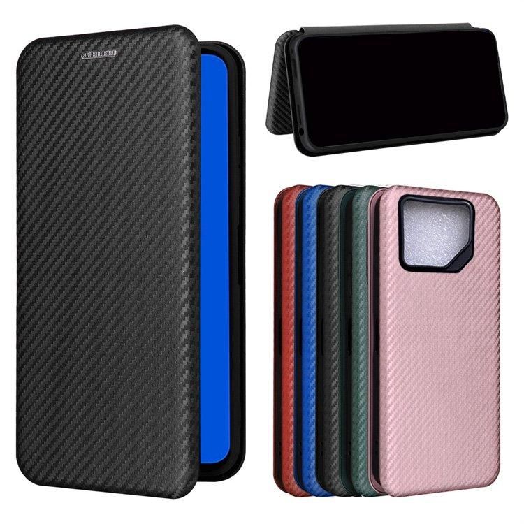 ROG Phone 8 ケース 手帳型 Phone 8 Pro カーボン調 ストラップ ROG Phone 8 ケース 手帳型 Phone 8 Pro カーボン調 ストラップ