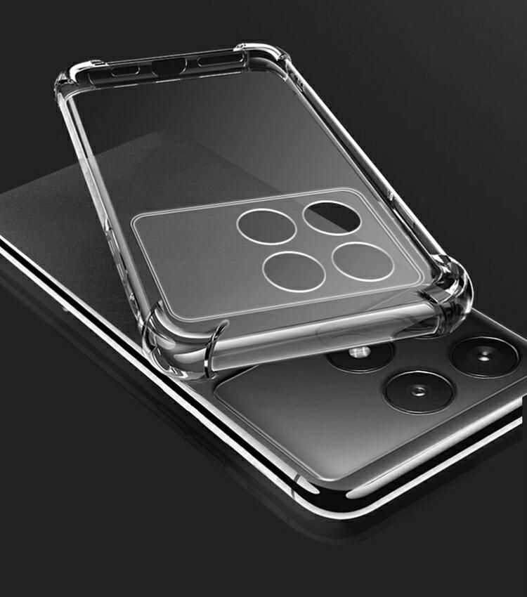 POCO X6 Pro ケース 耐衝撃カバー カメラ保護あり クリア 透明