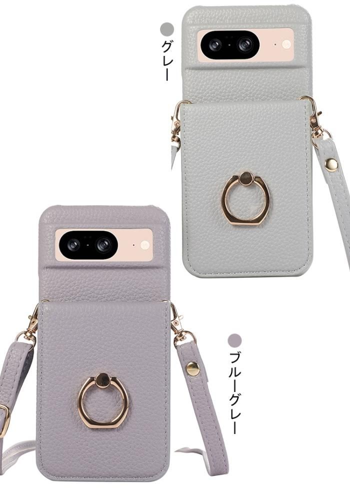 Pixel8a ケース スマホショルダー カバー PUレザー+プラスチック