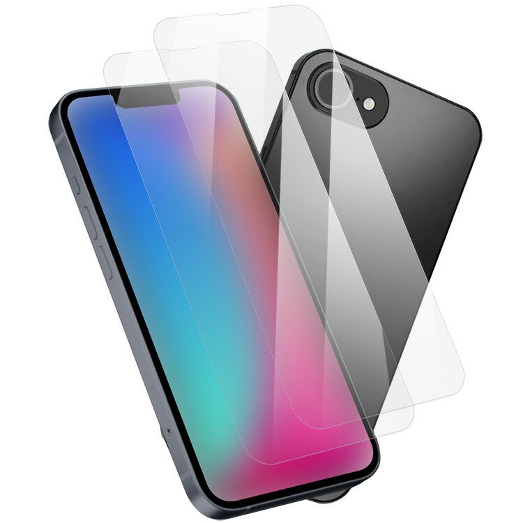 iPhone SE 第4世代 ガラスフィルム 2024年モデル 2枚入り 強化ガラス 液晶保護 9h 液晶保護シート Apple アップル アイフォン  SE4 2024 - IT問屋