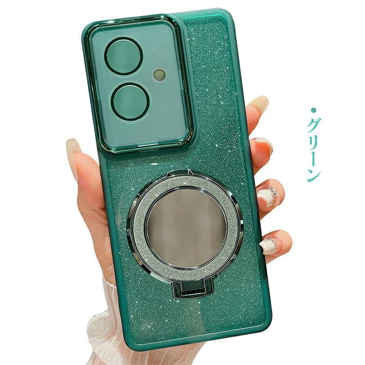 OPPO Reno11 A グリーン AIカメラ付き ケースおまけ OPPO Reno11 A ケース Reno11 F 5G 耐衝撃 カバー カメラ保護