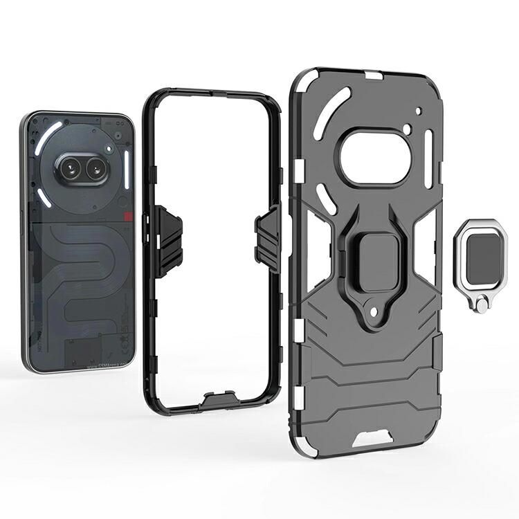 Nothing Phone 2a ケース 耐衝撃 カバー リング付き 2重構造 Nothing Phone 2a ケース 耐衝撃 カバー リング付き 2重構造