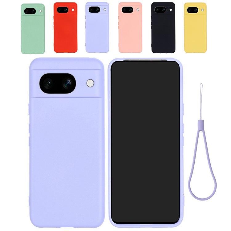 Pixel8a 耐衝撃 ケース カバー ストラップ付き TPU ソフトケース