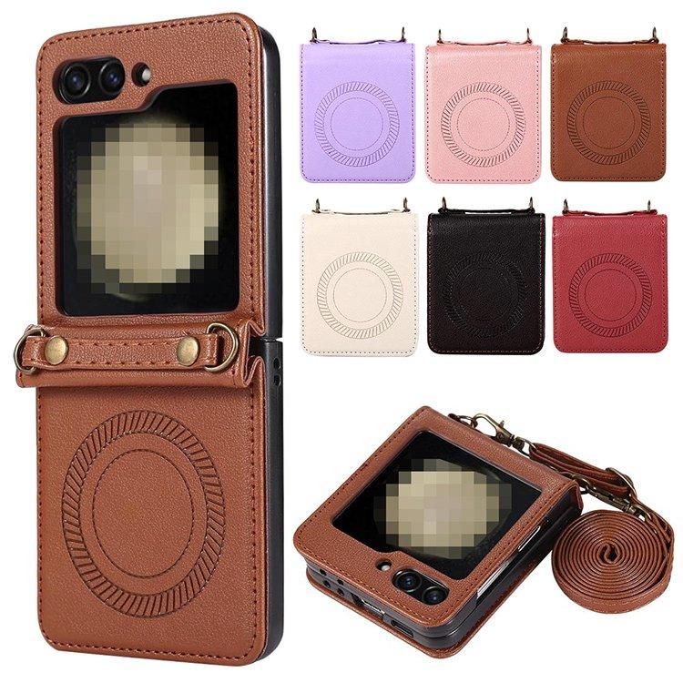 Galaxy Z Flip6 ケース / カバー 折りたたみ型 ショルダーストラップ