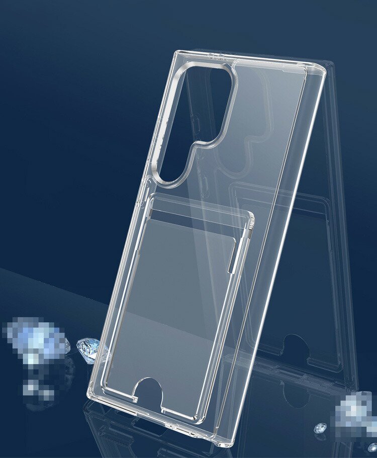 Galaxy S23 ケース S23+/S23 Ultra クリア カバー TPU＆プラスチック 透明 カード収納付き Samsung サムスン  ギャラクシーS23/S23プラス - iPhone16 バンパー ケースのIT問屋